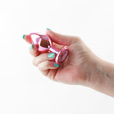 Rear Assets Medium Pink 8.2 cm Metal Butt Plug with Gem Base > Anal Range > Jewel Butt Plugs